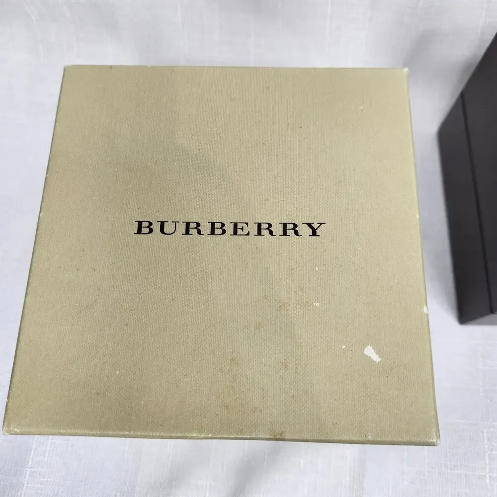 Burberry Empty Box Hinge Lid and Outer Box Square Watch Boxes Vintage